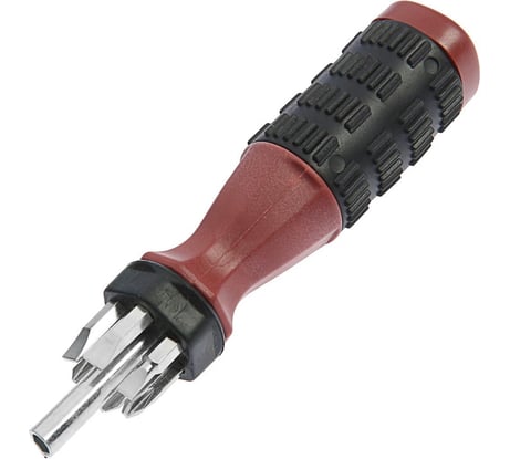 Отвертка с набором бит ЛОМ 7 предметов, 125 мм 2296291