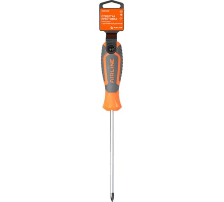 Отвертка крестовая Airline PH1x125мм с эргономичной рукояткой магнитная, пласт.подвес ATAV103