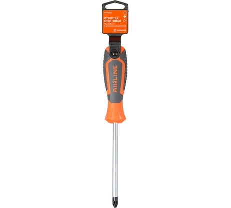 Отвертка крестовая Airline PZ3x125мм с эргономичной рукояткой магнитная, пласт.подвес ATAV531