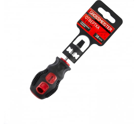 Шлицевая отвертка GROSSMEISTER 6,0х38 мм SL 012001001