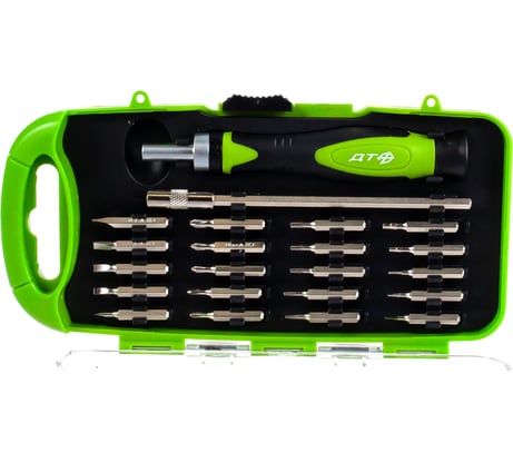 Трещоточная отвёртка для точных работ с битами Дело Техники 1/8'', 22 предметов 787122