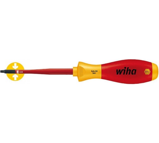 Отвертка Wiha SoftFinishelectric 3581SF 2x125 slimFix Robertson 35505 1
