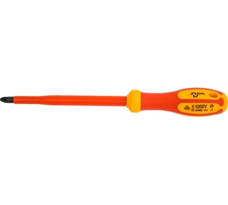 Диэлектрическая отвёртка DUEL 1000 В крестообразный шлиц PZ3, 8x150 мм, длина 245 мм DE03-003-150