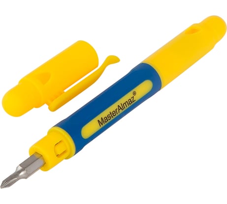 Карманный набор отверток 4 в 1 МастерАлмаз SL3 SL4 PH0 PH1 10504022