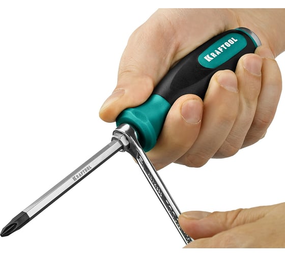 Ударная отвертка KRAFTOOL Impact стержень из CrMo стали, 250034-1