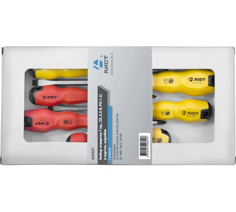 Набор крестовых PH и шлицевых SL отверток AIST 7 предметов 800407 00-00003408