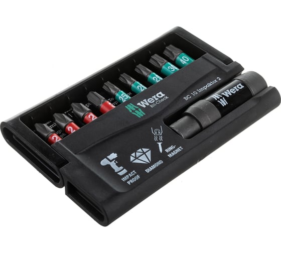 Набор насадок и держателей Wera Импактор 8751/67 -9/IMP DC 25 мм BITS WE-057682