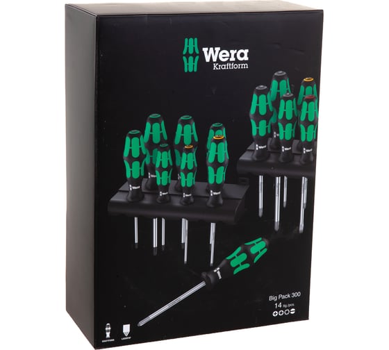Набор отверток WERA Kraftform Big Pack 300 14 шт. WE-105630