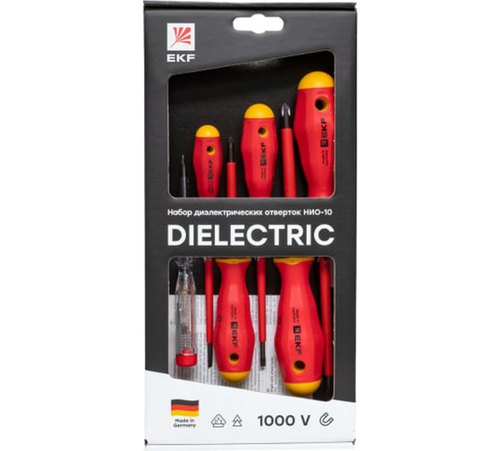 Набор диэлектрических отверток EKF НИО-10 Professional ndo-10