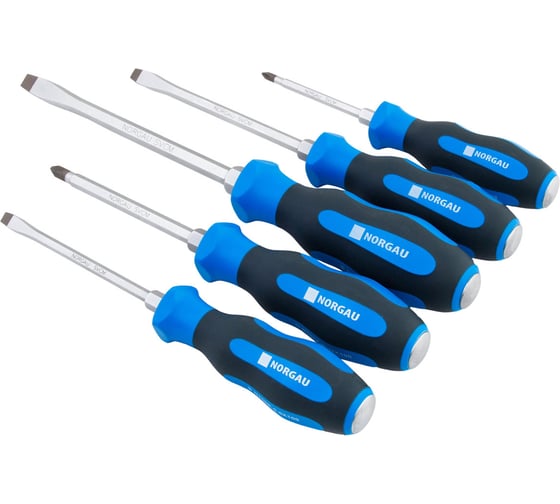 Набор усиленных шлицевых и крестовых отверток NORGAU NBS155K-1615-005 5 предметов 062215105