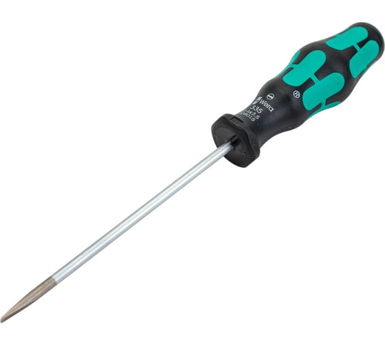 Шлицевая отвертка WERA 335 SB SL 3,5x0,6x100 мм, на подвесе WE-100042