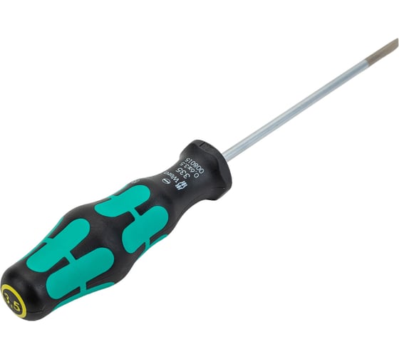 Шлицевая отвертка WERA 335 SB SL 3,5x0,6x100 мм, на подвесе WE-100042