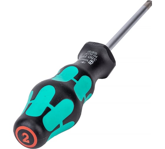 Крестовая отвёртка WERA 350 PH SB PH2x100 мм, на подвесе WE-100052