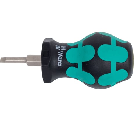 Короткая отвёртка для карбюраторов, шлицевая WERA 335 Stubby SL 3,5x0,6x24,5 мм WE-008840