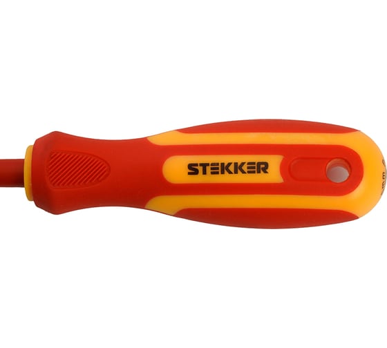 Отвертка крестовая диэлектрическая STEKKER pz 1x80 мм, sde-pz1-80 49617