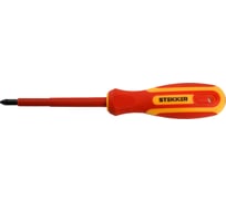 Отвертка крестовая диэлектрическая STEKKER pz 2x100 мм, sde-pz2-100 49618