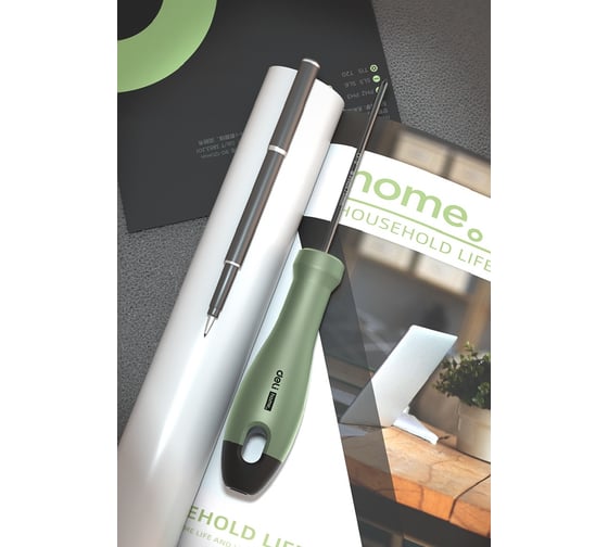 Крестовая отвертка Deli "Home Series Green" HT1203L PH0x75мм, Cr-V, Soft Touch рукоятка, эксклюзивный дизайн, подарочная упаковка 130286