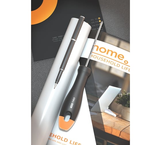 Крестовая отвертка Deli "Home Series Gray" HT1203C PH0x75мм (Cr-V, Soft Touch рукоятка, эксклюзивный дизайн, подарочная упаковка) 130289
