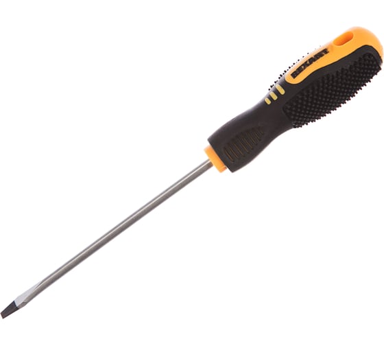 Шлицевая отвертка REXANT SL 4х100 мм, двухкомпонентная рукоятка 12-6424