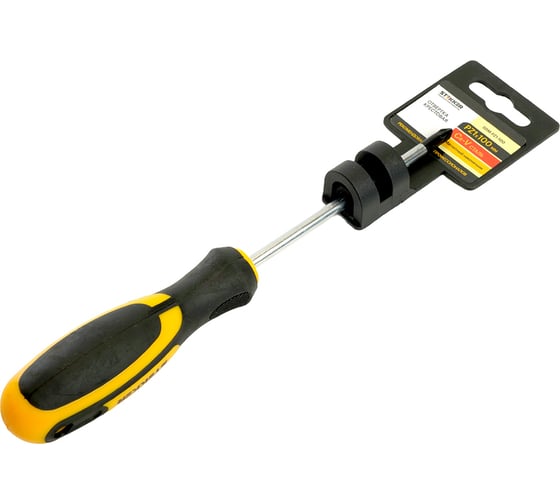 Отвертка крестовая STEKKER pz 1x100 мм, cr-v, sdm-pz1-100, 49615