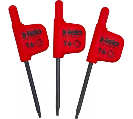 Флажковый ключ Felo TX6x33, упаковка 3 шт. 34810650