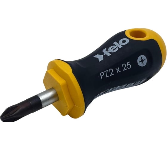 Крестовая отвертка Felo Ergonic Stubby PZ2x25 мм 46102010