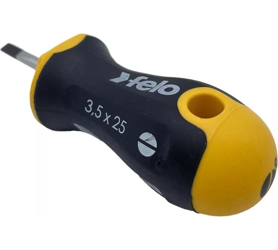 Плоская отвертка Felo Ergonic Stubby SL3.5x0.6x25 мм 46003510