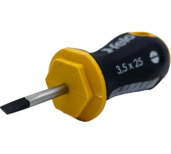 Плоская отвертка Felo Ergonic Stubby SL3.5x0.6x25 мм 46003510