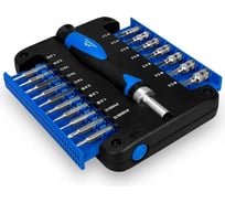 Набор прецизионных бит vertextools 18 предметов, держатель реверсивный 0033-18