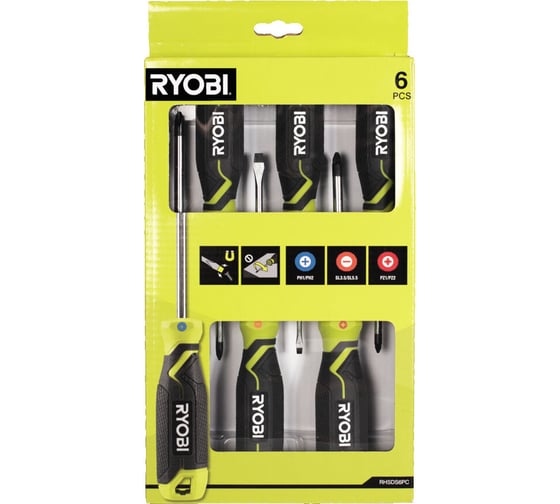 Набор отверток Ryobi RHSDS6PC 5132006045
