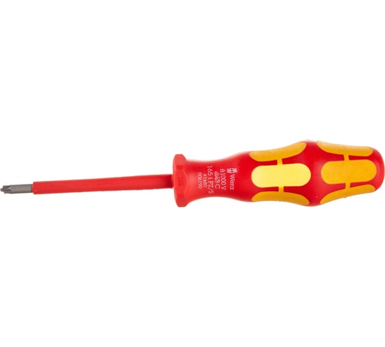 Крестовая отвертка WERA PlusMinus 165 i VDE, PZ/SL1x80 мм 1000V, на подвесе WE-100021 1