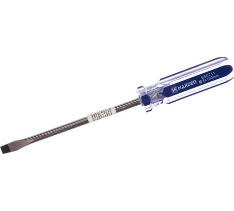 Отвертка HARDEN Халк намагниченная, SL8 х 150 мм, усиленная рукоятка, CRV 550211