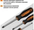 Набор отверток TDM ELECTRIC 4 штуки в пластиковом чемодане SL3x75, SL5х100, PH1х75, PH2х100 серия "Алмаз" SQ1013-0202 4
