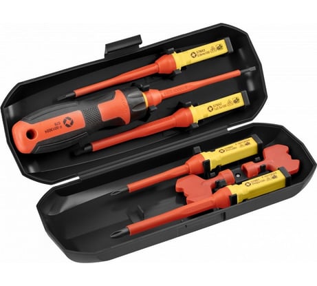 Набор диэлектрических отверток HOEGERT TECHNIK 1000 В, 8 предметов HT1S998