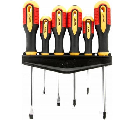 Набор отверток Энкор с трехкомпонентной рукояткой 19836