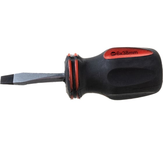 Шлицевая короткая отвертка NIKONA Cr-V, SL6x38 22-721 1