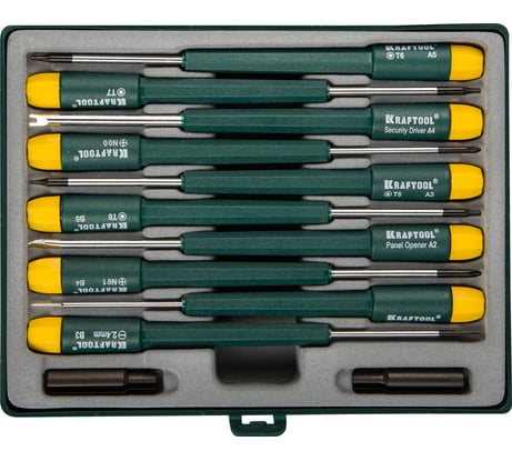 Набор отверток для точных работ KRAFTOOL X-Telecom 12 предметов 25616-H12