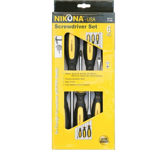 Набор ударных отверток NIKONA 6шт, 27-266