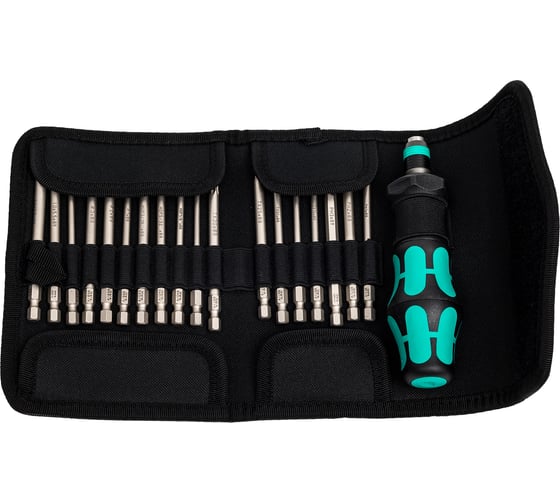 Набор бит с отвёрткой-битодержателем WERA Kraftform Kompakt Turbo Imperial 1 19 предметов WE-057483