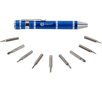 Отвертка рукоятка с набором бит 9 шт для точных работ, CR-V, блистер КОБАЛЬТ 792-070