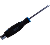 Крестовая силовая магнитная отвертка Forsage Profi S2 PH1.0х80мм, на пластиковом держателе F-70210080(28229)