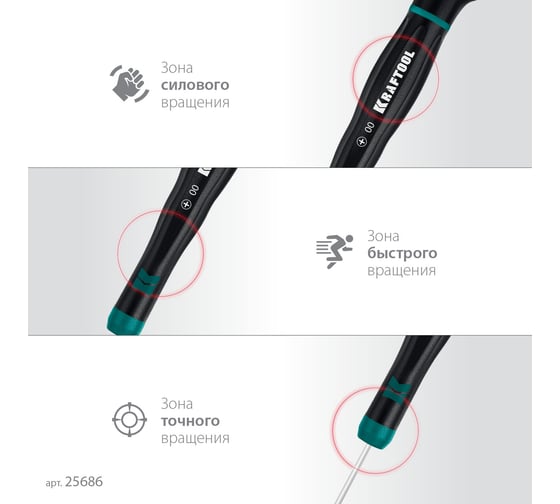 Набор отверток KRAFTOOL Precision 7 предметов 25686