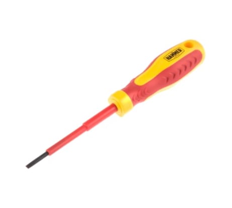 Диэлектрическая отвертка HAMMER 602-007 шлицевая SL6.5х150 599779
