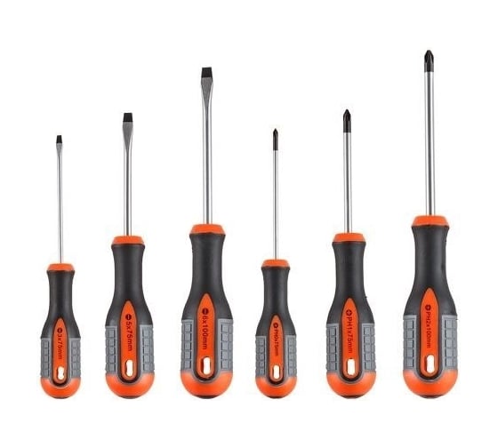 Набор отверток STARTUL PROFI SL3x75, SL5x75, SL6x100, PH0x75, PH1x75, PH2x100, 6 шт. ST3047-6 1
