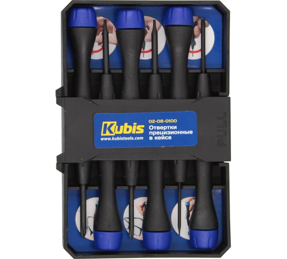 Отвертки прецизионные KUBIS 6 шт в кейсе 02-08-0100