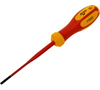 Диэлектрическая отвёртка DUEL Slimline 1000V прямой шлиц Sl3.5x100 мм, DE01S-035-100