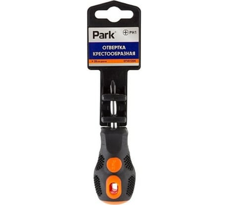 Крестообразная отвертка Park PH1 х38мм двухкомпонентная рукоятка OTV012DK 356012