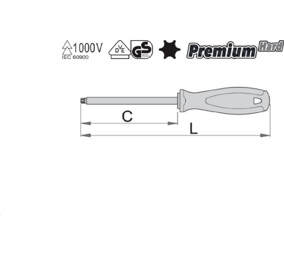 Отвертка Unior изолированная VDE 1000V, с утонченным жалом, PZ2х100мм 3838909240701