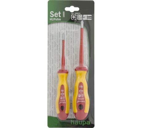 Набор отвёрток HAUPA Slim VDE PZ/SL 1, 2 102879