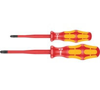 Крестовые отвертки WERA 165 iS VDE, PlusMinus PZ/S, с зауженным стержнем, 1x80/2x100 мм WE-006470